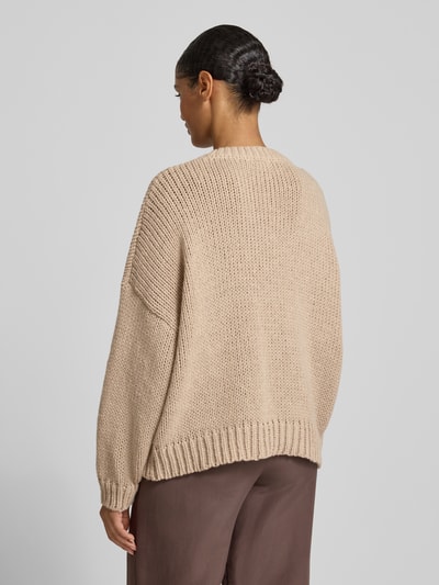 Apricot Strickpullover mit gerippten Abschlüssen Taupe 5