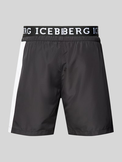 Iceberg Swim Badehose mit seitlichen Reißverschlusstaschen Black 3