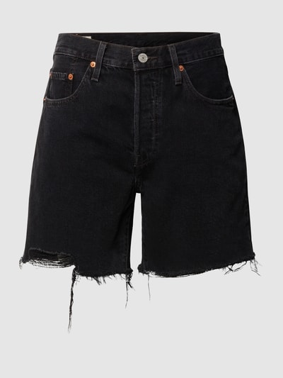 Levi's® Jeansowe, wystrzępione szorty Czarny 2