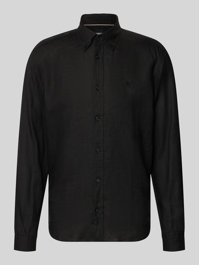 Produktfoto, Regular Fit Freizeithemd aus reinem Leinen Modell 'LIAM' von BOSS, Optik: Unifarben, Knopfleiste durchgehend, Flammgarn-Textur