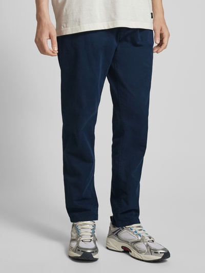 Tommy Jeans Tapered Fit Bundfaltenhose mit elastischem Bund Marine 4