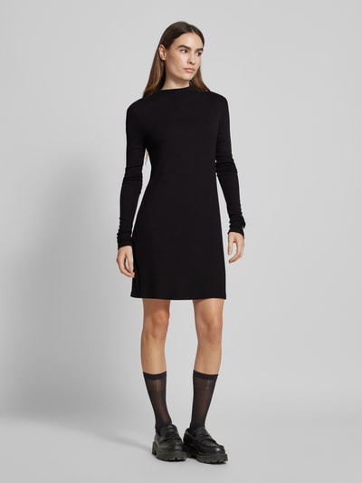 Karo Kauer Minikleid mit Rundhalsausschnitt Black 1