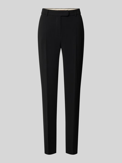 Productfoto, zwarte regular fit pantalon met riemlussen Regular Fit Anzughose mit Gürtelschlaufen model 'JERTA' van Max Mara Studio, effen textuur
