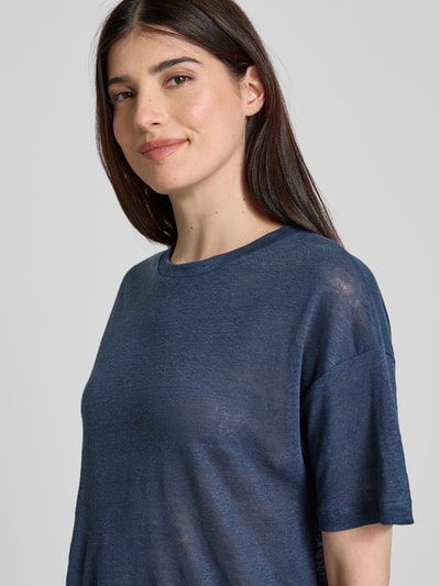 Weekend Max Mara T-shirt met extra brede schouders, model 'BARCA' Donkerblauw - 3