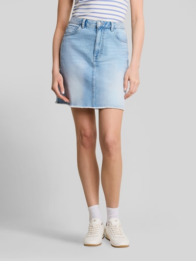 Tom Tailor Denim Mini Jeansrock mit offenem Saum Jeansblau 4