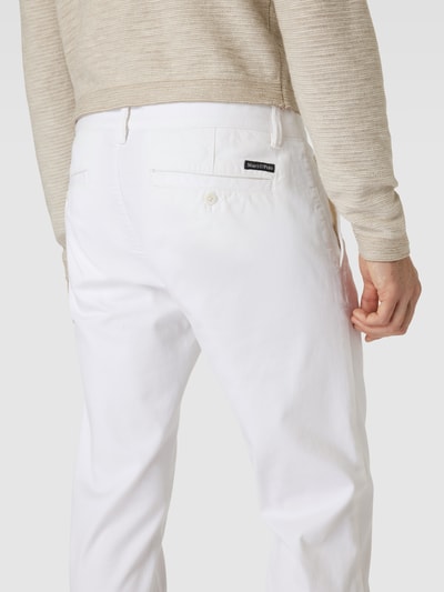 Marc O'Polo Shaped fit broek met elastische band Offwhite - 3