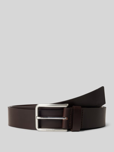 CK Calvin Klein Riem van buffelleer met doornsluiting Donkerbruin - 1