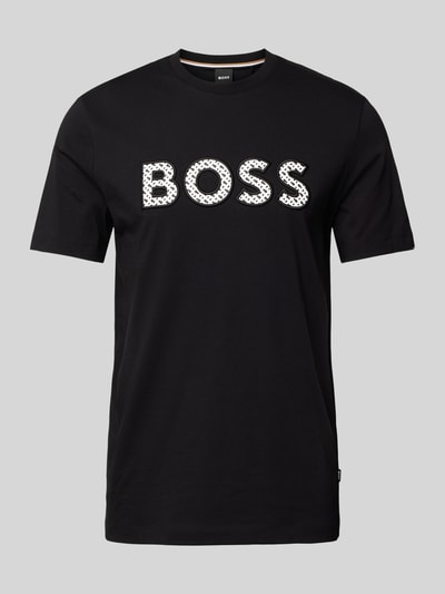 BOSS T-shirt z nadrukiem z logo model ‘Thompson’ Czarny 2