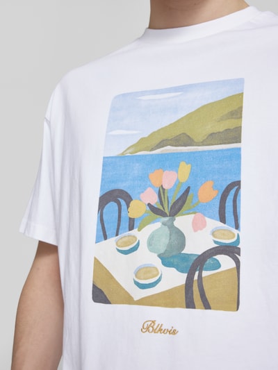 BLKVIS T-Shirt mit Motiv-Print Modell 'SOSTA' Weiss 3