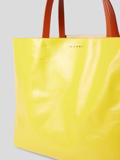 Marni Shopper mit Label-Print Gelb 3