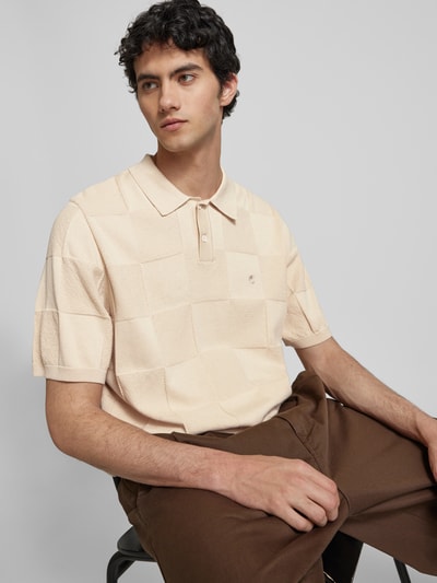 Carhartt Work In Progress Poloshirt aus reiner Baumwolle Modell 'CHECKER' Beige 3