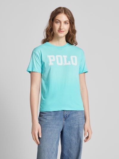 Polo Ralph Lauren T-Shirt mit Label-Print Hellgruen 4