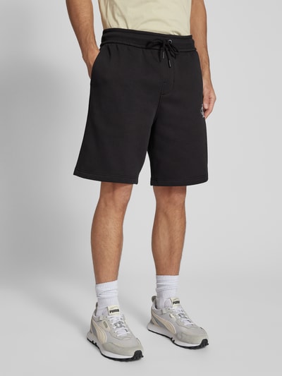 Calvin Klein Jeans Sweatshorts met labelprint Zwart - 4