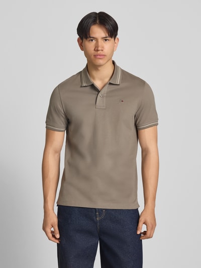 Tommy Jeans Regular Fit Poloshirt aus reiner Baumwolle Beige 4