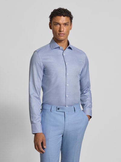 SEIDENSTICKER Koszula biznesowa o kroju slim fit z kołnierzykiem typu kent Błękitny 4