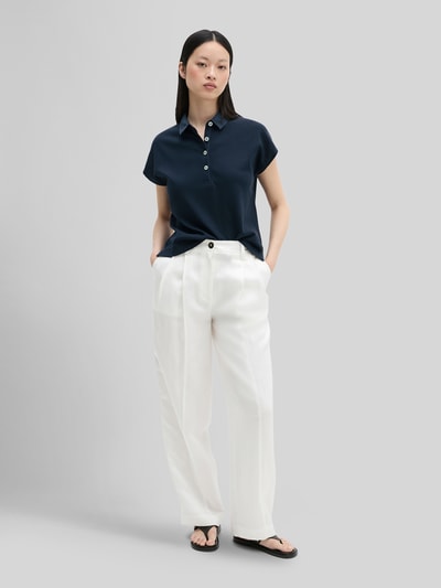 Marc O'Polo Loose Fit Poloshirt aus reiner Baumwolle Marine 1