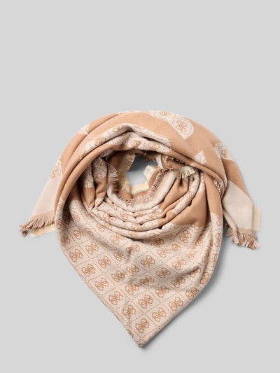 Guess Sjaal met all-over logostitching, model 'Kefiah' Beige - 1