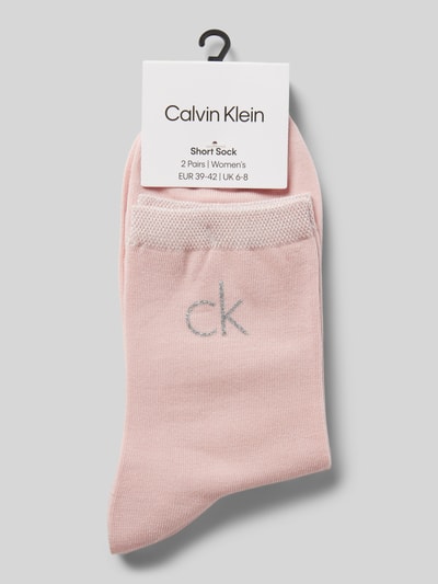 CK Calvin Klein Socken mit Label-Print im 2er-Pack Rosa 3