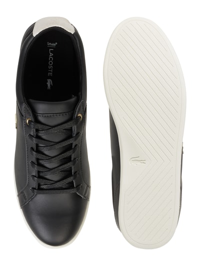 Lacoste Sneakers van leer, model 'Rey' Zwart - 4