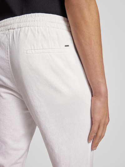 Only & Sons Cropped Stoffhose aus Leinen-Mix Modell 'LINUS' Weiss 3