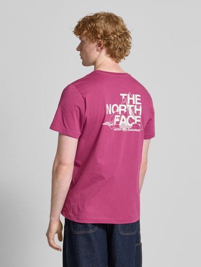 The North Face T-Shirt mit Label-Print Bordeaux 4