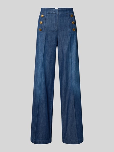 Produktfoto, Wide Leg Jeans met knopen model 'BRIDGET' van SEDUCTIVE, puur katoen, persplooien, bandwijdte maat 36: 40 cm, binnenbeenlengte maat 36: 110 cm