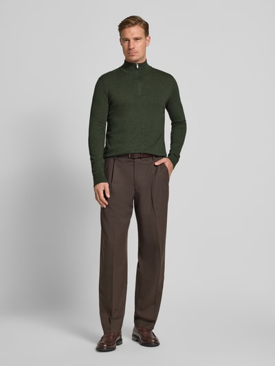 SELECTED HOMME Regular fit schipperstrui van puur katoen, model 'BERG' Olijfgroen gemêleerd - 1