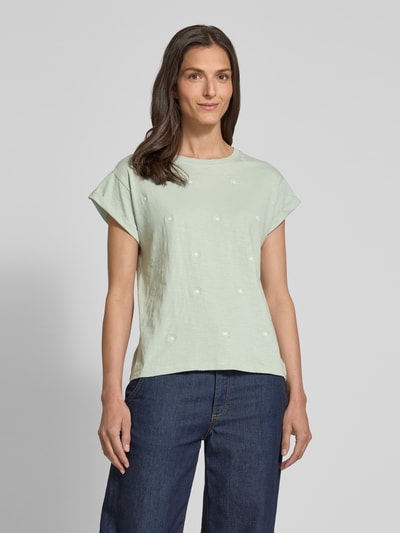 Jake*s Casual T-Shirt mit Motiv-Stitchings Mint 4