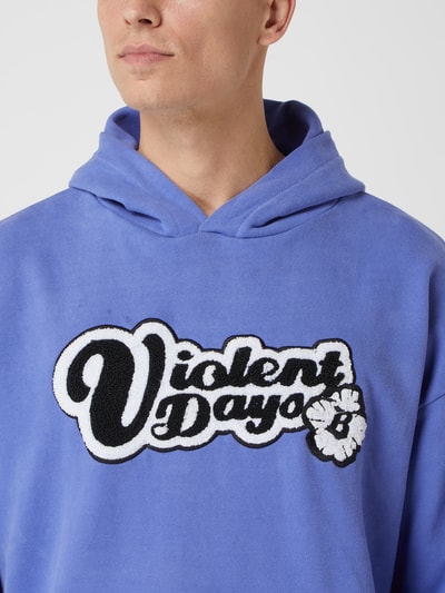 No Bystanders Oversized hoodie met tekst  Violet - 3