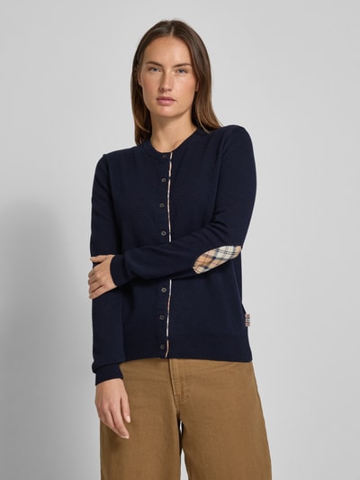 Barbour Regular Fit Strickjacke aus Woll-Baumwoll-Mix Modell 'PENDLE' Marine 4