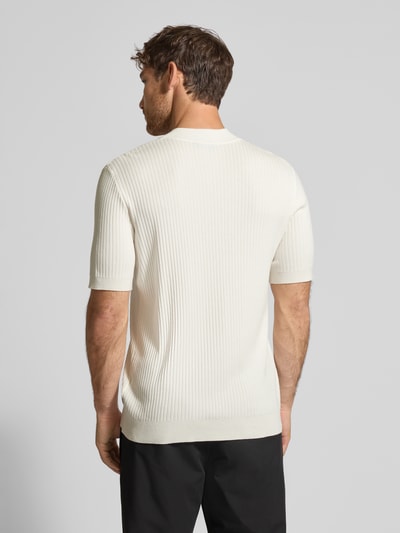 Cinque Gebreid shirt met ritssluiting, model 'Phil' Wit - 5