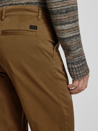 BOSS Orange Regular Fit Chino mit Gürtelschlaufen Oliv 3