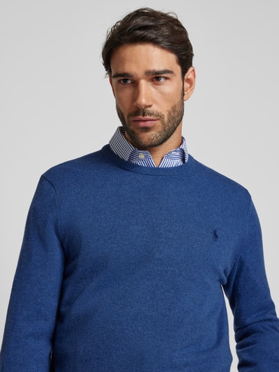 Polo Ralph Lauren Gebreide pullover van lanawol met ronde hals Blauw - 3