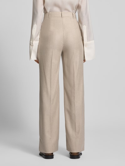 Max Mara Studio Regular Fit Weite Hose aus Schurwoll-Mix Modell 'MEDIUM' Beige 5