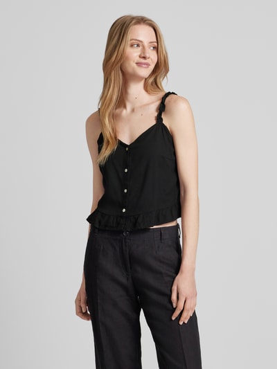 Vero Moda Top met spaghettibandjes, model 'MYMILO' Zwart - 4