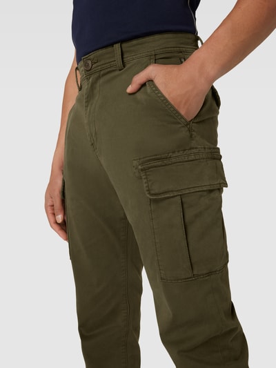 Napapijri Spodnie o kroju regular fit z kieszeniami cargo model ‘YASUNI’ Oliwkowy 3