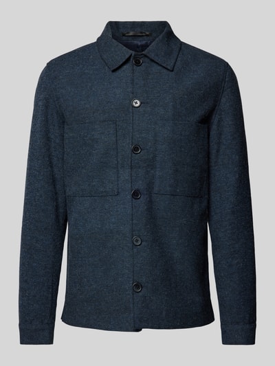 Jack & Jones Premium Overhemdjack met knoopsluiting, model 'WINTER' Donkerblauw - 2