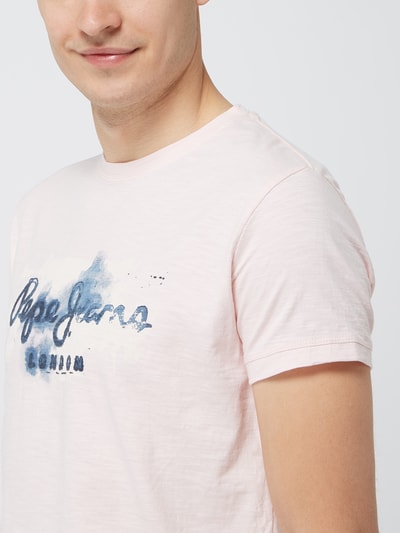 Pepe Jeans T-shirt van katoen, model 'Golders' Lichtroze - 3