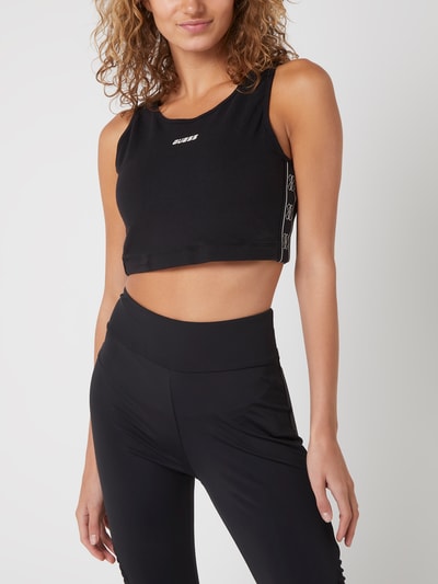 Guess Activewear Crop Top aus Baumwollmischung Black 4