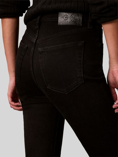Calvin Klein Jeans skinny fit bootcut jeans van katoenmix Zwart - 6