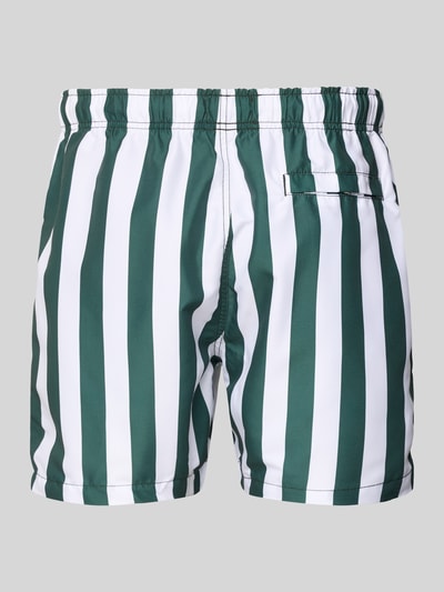 Shiwi Regular fit zwembroek met labelpatch Donkergroen - 3