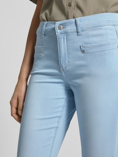 Angels Flared jeans met strookzakken, model 'Leni' Lichtblauw - 3