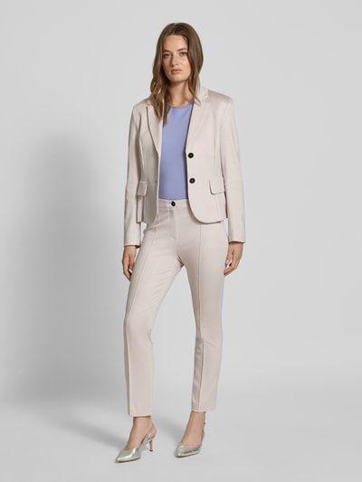 Marc Cain Gebreid shirt van viscosemix met ronde hals Lavendel - 1