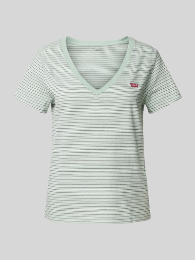 Levi's® T-shirt met labeldetail Rietgroen - 2