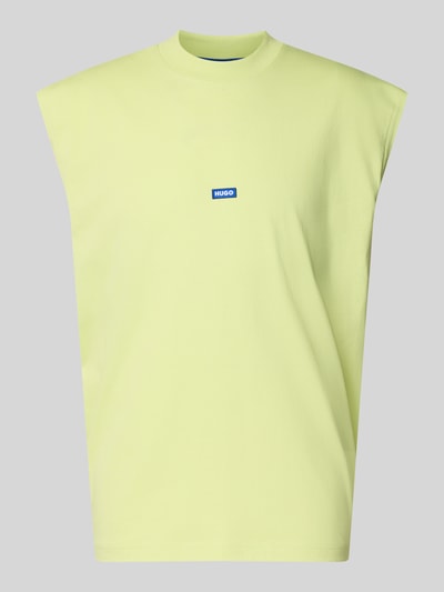 Produktfoto, Relaxed Fit Tank Top aus reiner Baumwolle Modell 'NAVERTZ' von HUGO in Optik: Unifarben mit Label-Patch, Jersey-Textur.