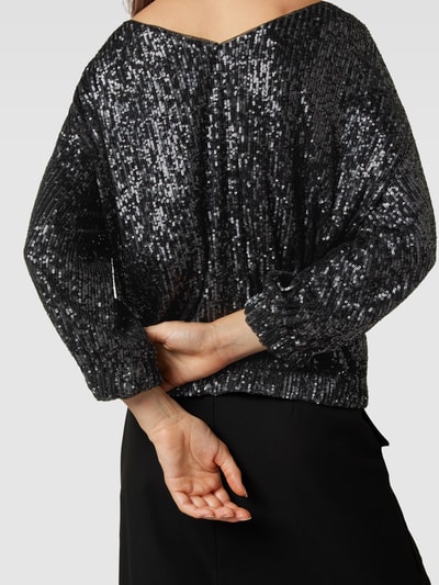 s.Oliver BLACK LABEL Blouse met pailletten Zwart - 3