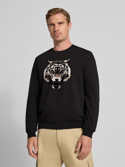 Antony Morato Regular Fit Sweatshirt mit Animal-Print Black 4