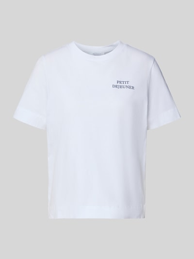 Produktfoto, Damski t-shirt z nadrukiem, bawełna, krój regular fit, okrągły dekolt od Rich & Royal, długość tyłu w rozmiarze S: 58 cm