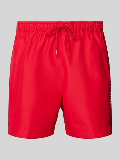 Tommy Hilfiger Badehose mit Label-Stitching Rot 1