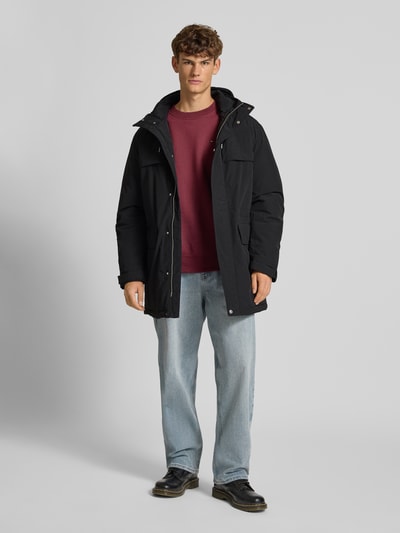 Tommy Jeans Parka o kroju regular fit z kapturem model ‘CITY READY’ Czarny 1